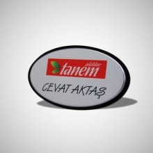 1611 - Metal Yaka İsimlik Pleksili