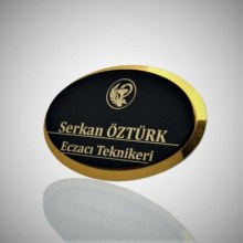 1629 - Pleksi Metal Yaka Kartı