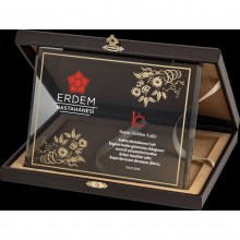 BM 2106 Altın Yaldız Kristal Plaket
